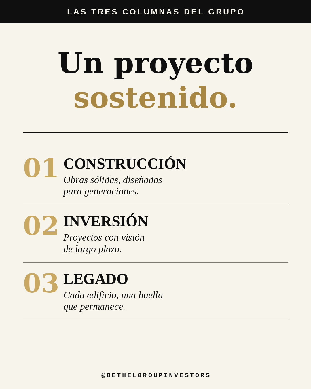 Presentamos la identidad de Bethel Group Investors